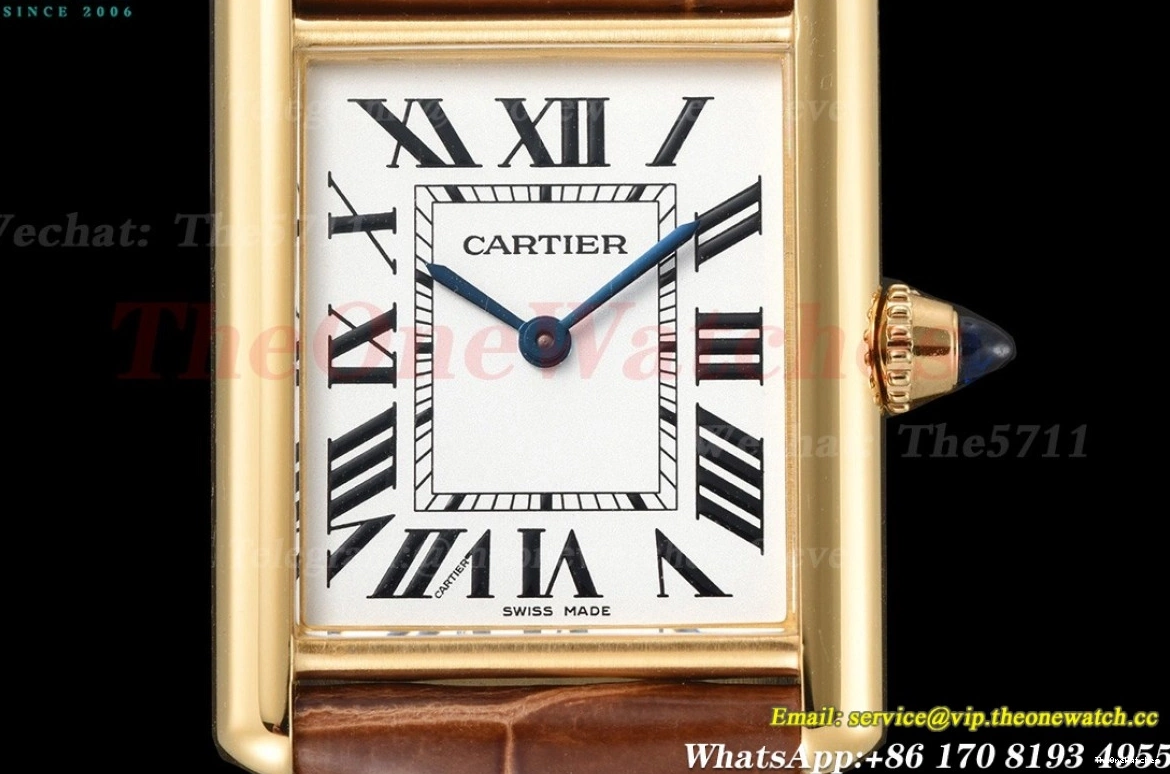 Dial Tank F1F Louis White YG 25.5mm Alligator Quartz LE 0217